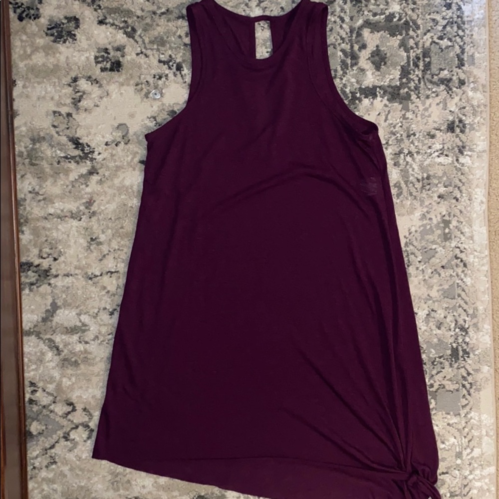 becca sleeveless knotted cover up dress